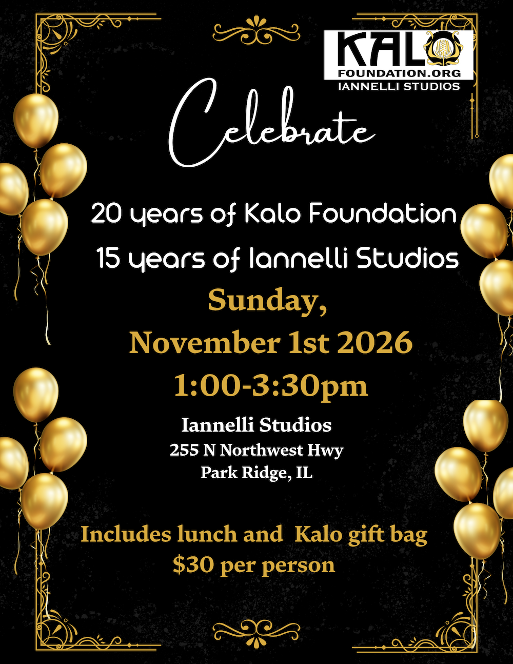 2026-11-01 Black And Gold Elegant Party Save The Date Birthday Invitation